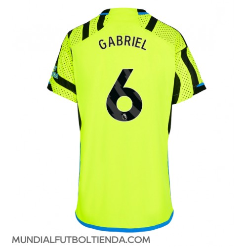 Camiseta Arsenal Gabriel Magalhaes #6 Segunda Equipación Replica 2023-24 para mujer mangas cortas